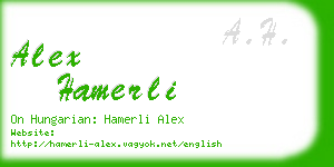 alex hamerli business card